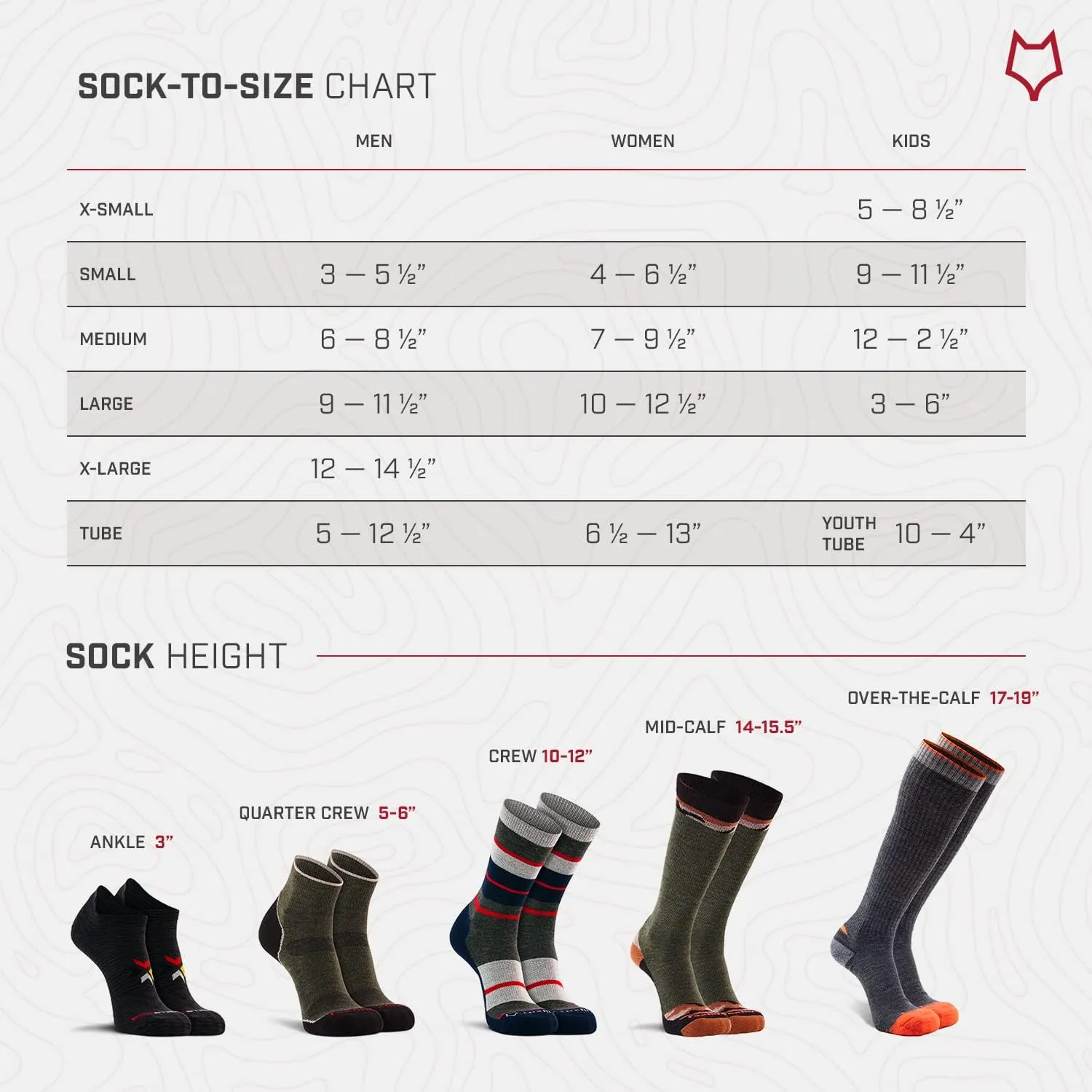 FOX RIVER Trailmaster Merino Wool Hiking Sock