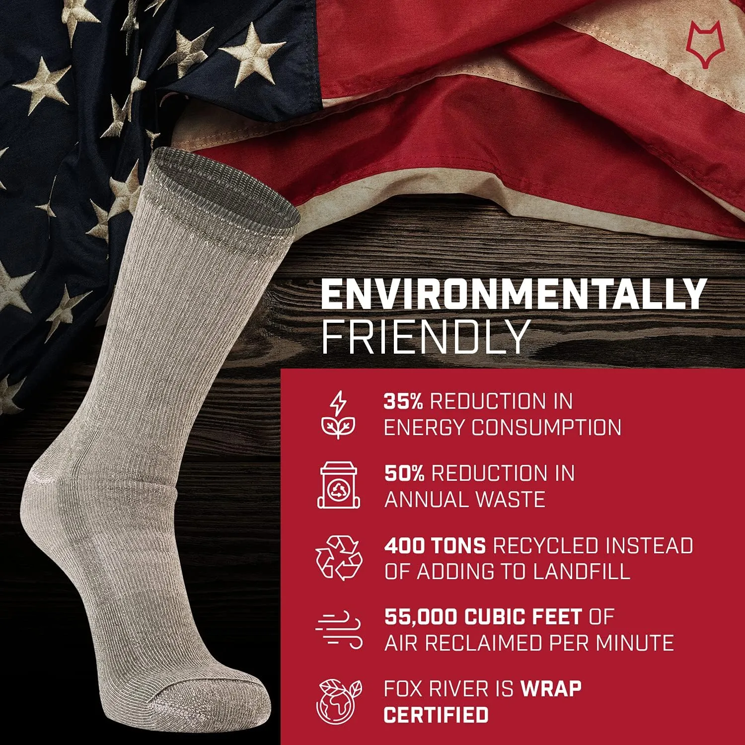 FOX RIVER Trailmaster Merino Wool Hiking Sock
