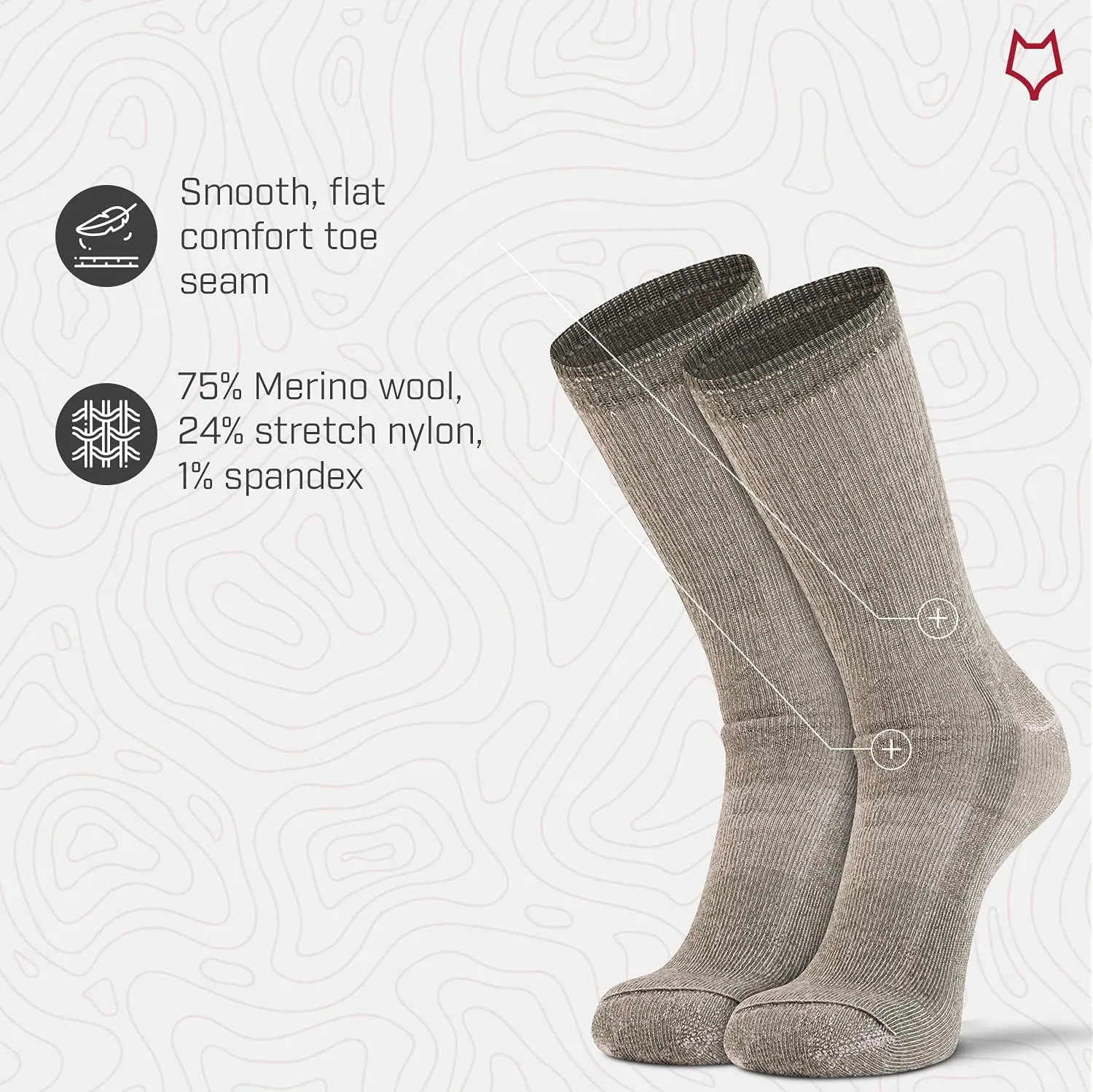 FOX RIVER Trailmaster Merino Wool Hiking Sock