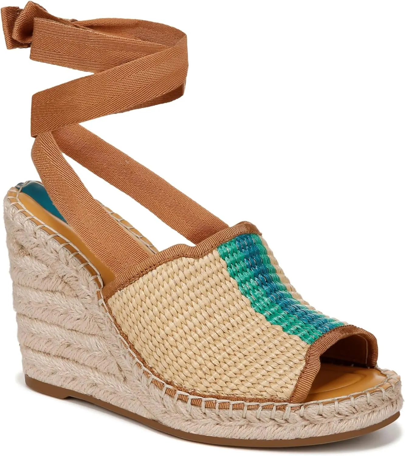 Franco Sarto Women's Sierra Lace Up Espadrille Wedges Sandal