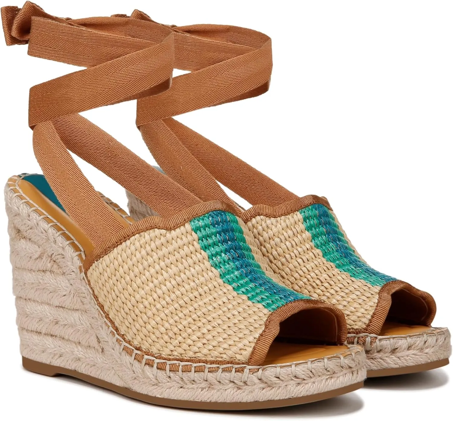 Franco Sarto Women's Sierra Lace Up Espadrille Wedges Sandal