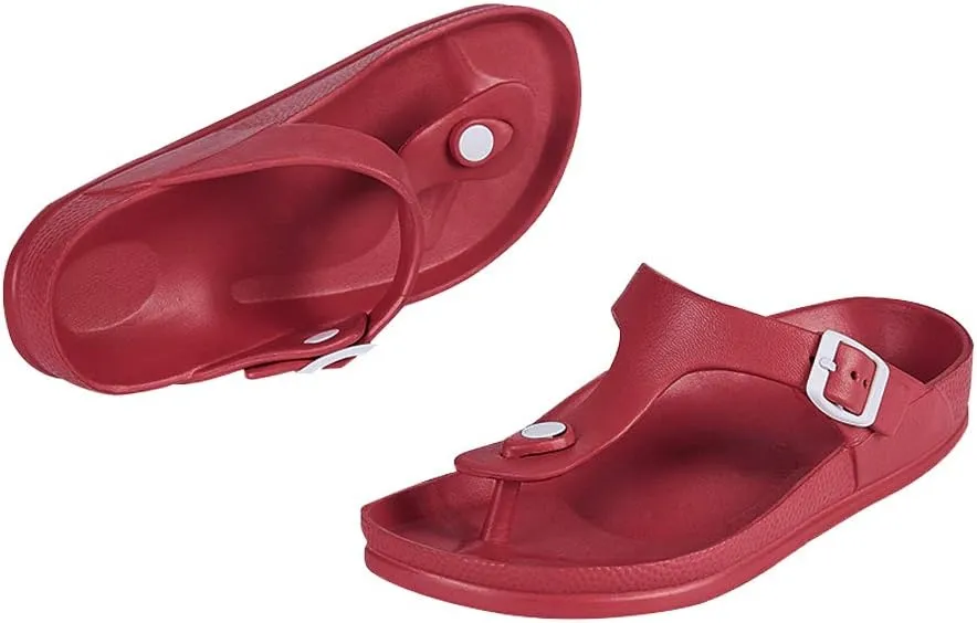 FUNKYMONKEY EVA Flip Flops Waterproof Adjustable Thong Sandals for Mens and Womens