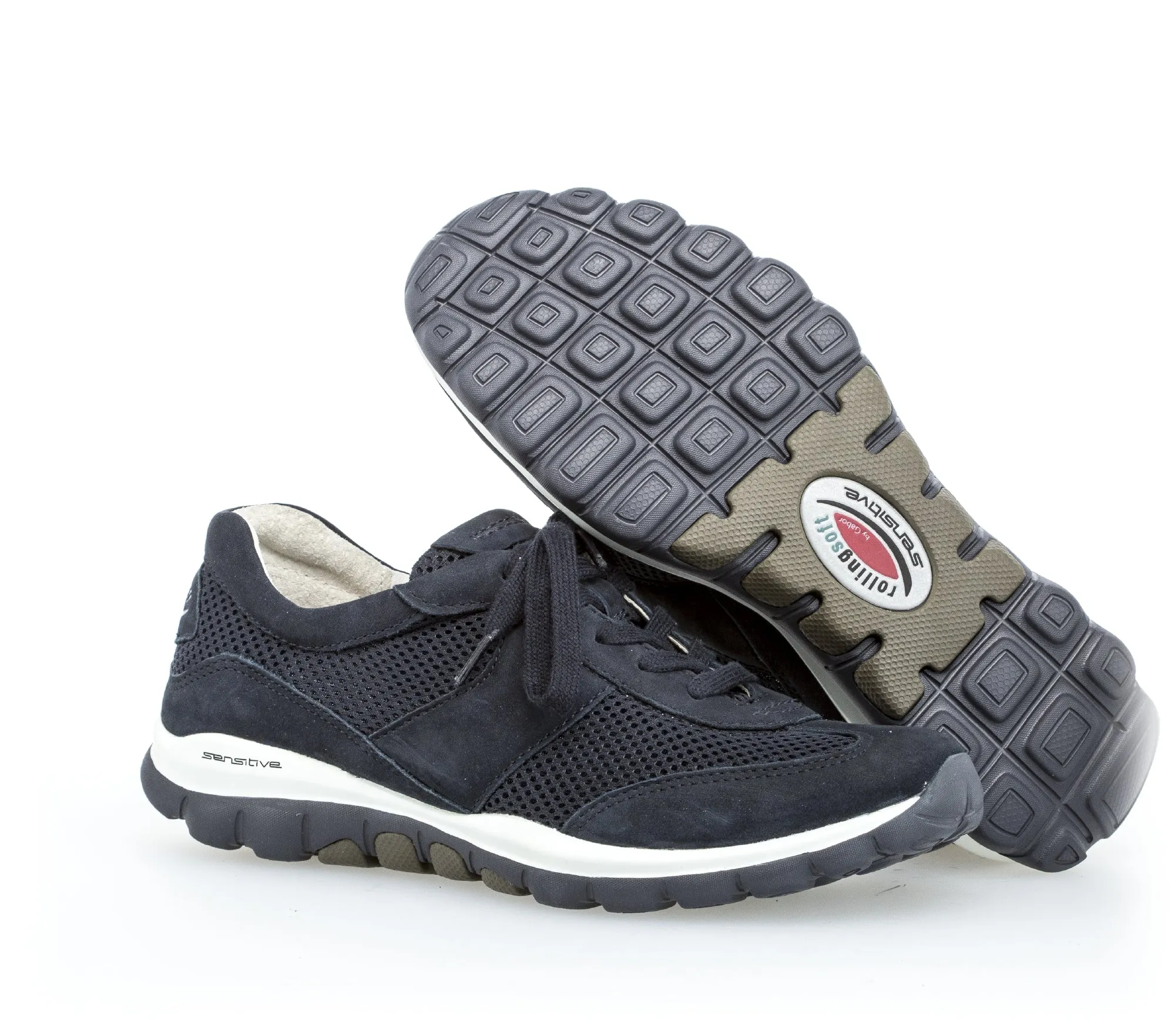 GABOR - 06.966.46 ROLLING SOFT TRAINER - NAVY SUEDE