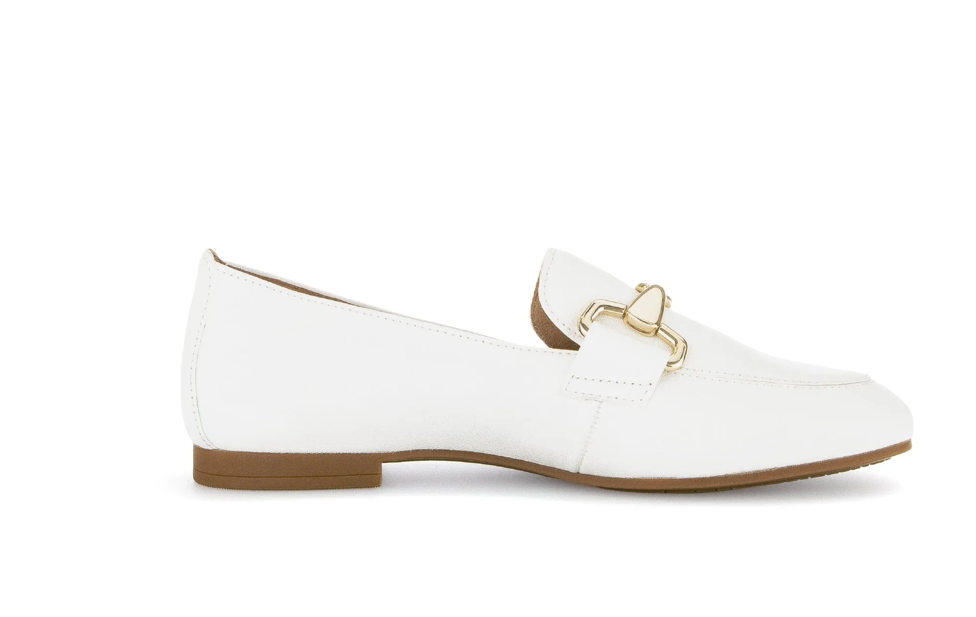 GABOR - 45.211.20 FLAT LOAFER - CREAM LEATHER