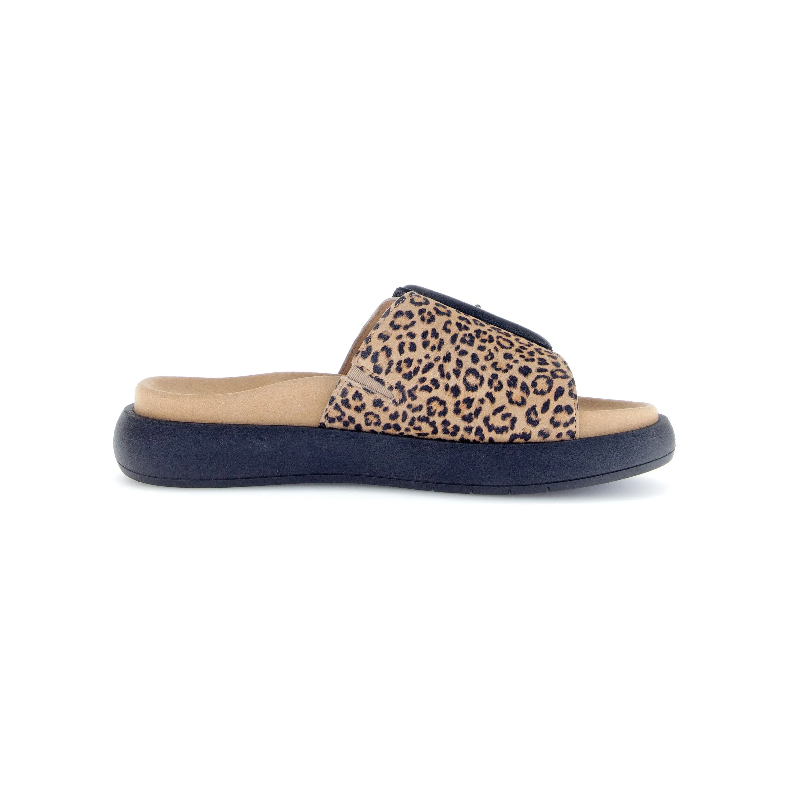 Gabor Adios - Ladies Mule in Black Leopard Print