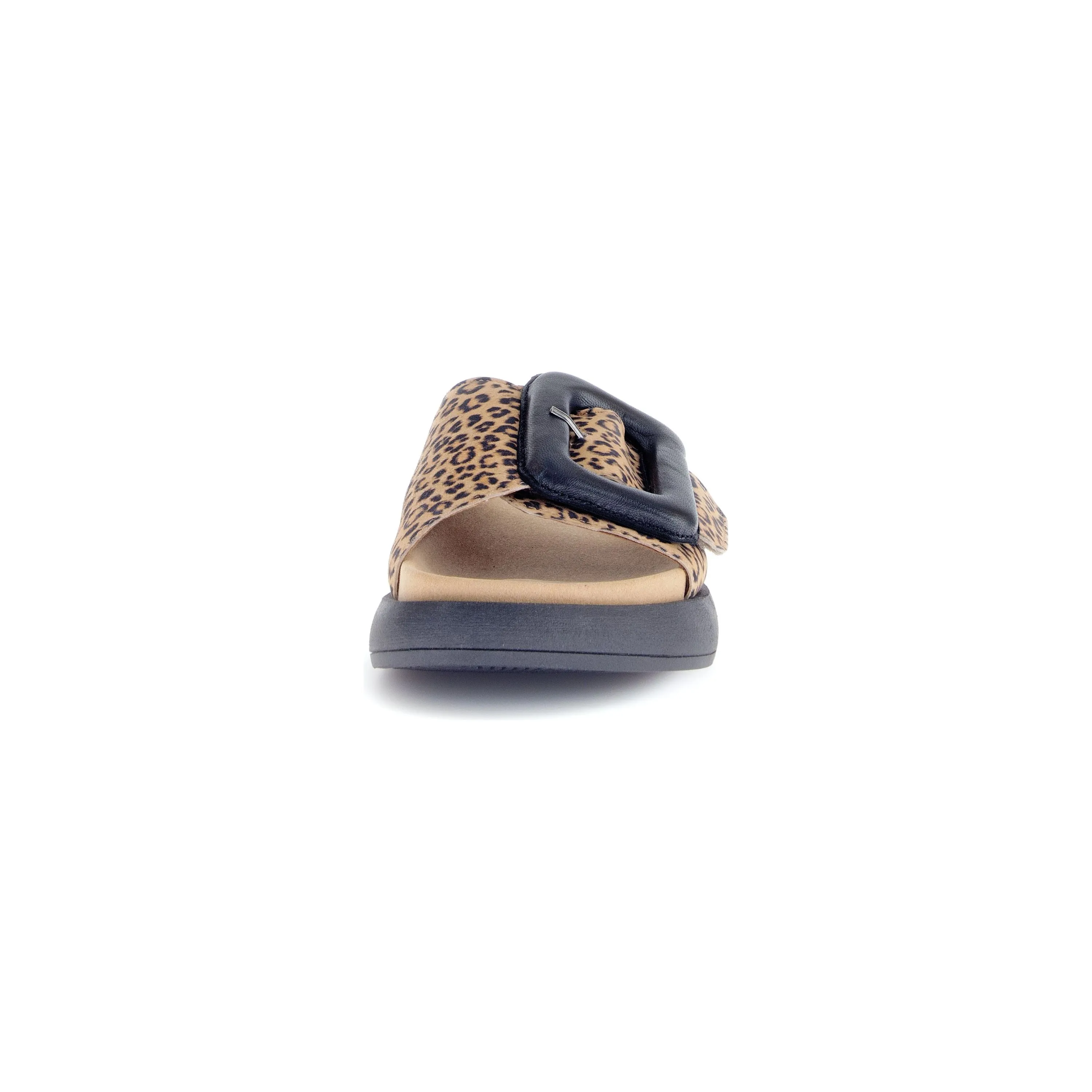 Gabor Adios - Ladies Mule in Black Leopard Print