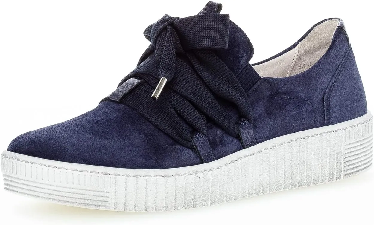 Gabor Waltz Suede Leather Slip-on Platform Summer Dress Sneaker 43.333, Navy 16, 7.5 UK
