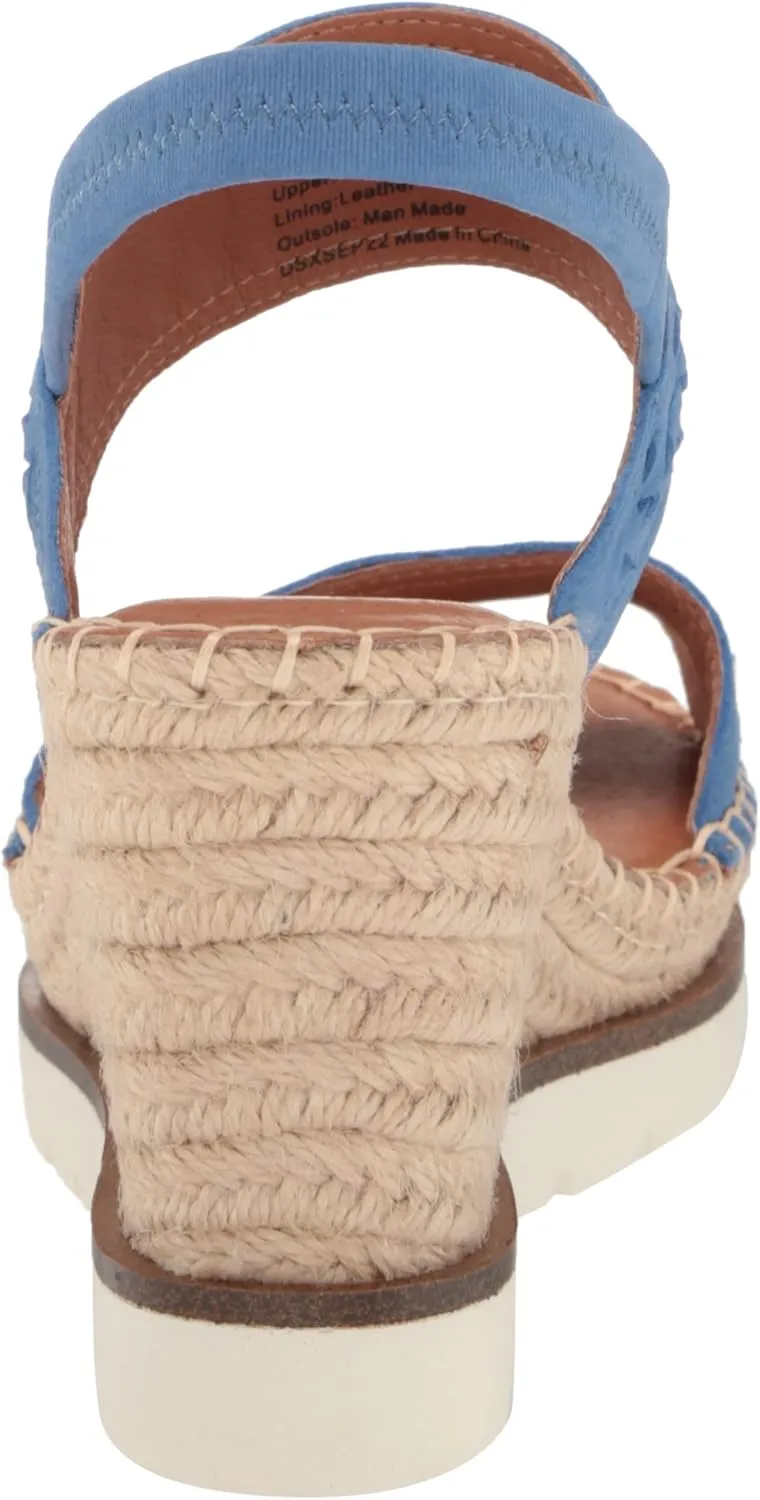 Gentle Souls by Kenneth Cole Women's Elyssa Two-Band Braid Wedge Sandal