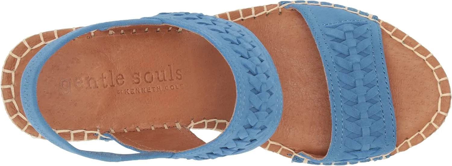 Gentle Souls by Kenneth Cole Women's Elyssa Two-Band Braid Wedge Sandal