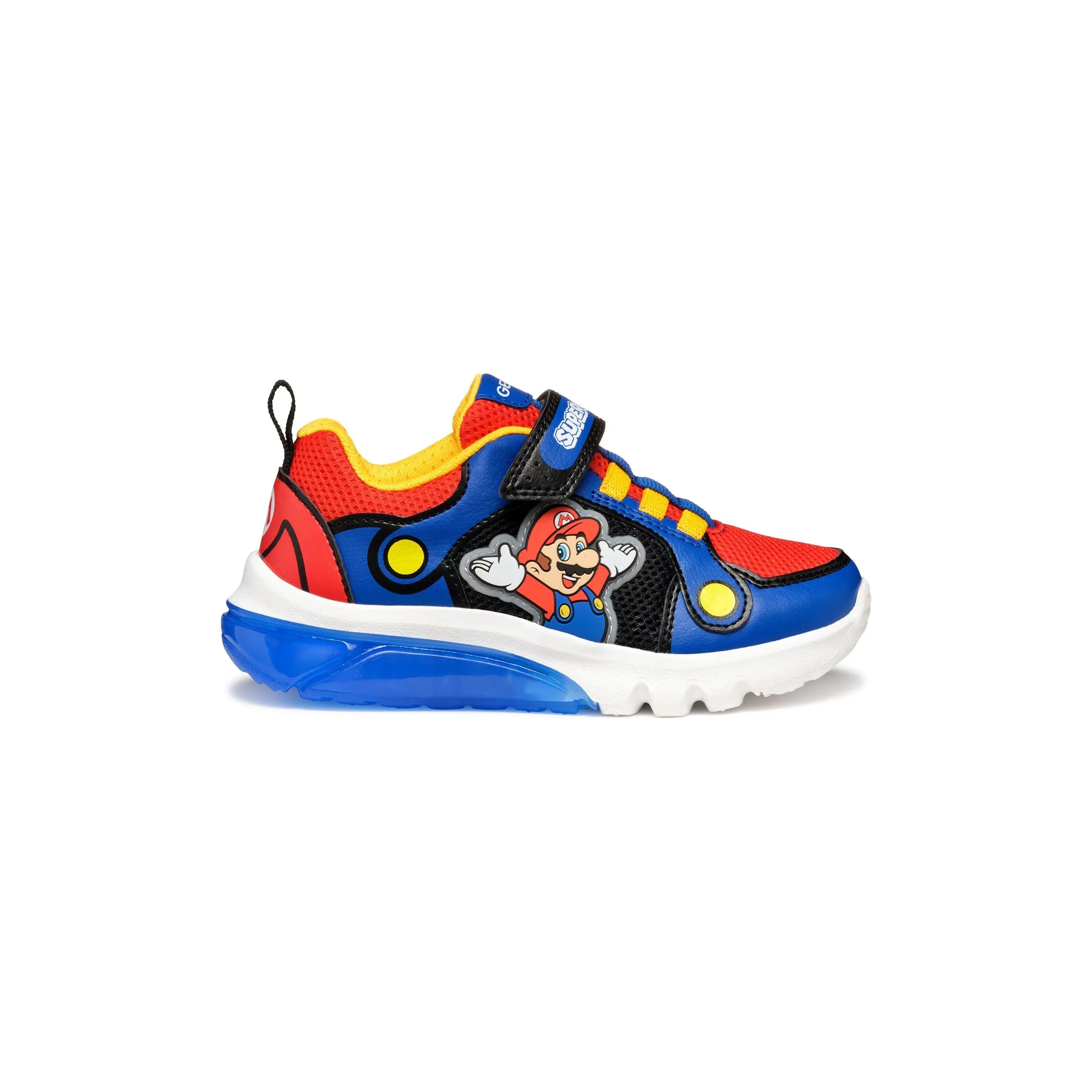 GEOX Ciberdron - Kids Super Mario Light-Up Velcro Trainer