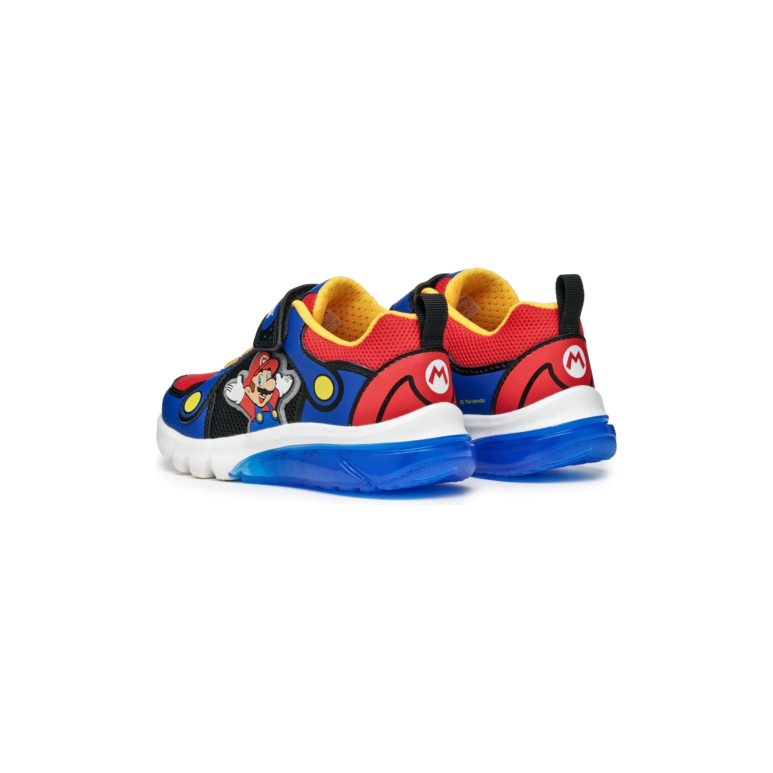 GEOX Ciberdron - Kids Super Mario Light-Up Velcro Trainer