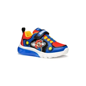GEOX Ciberdron - Kids Super Mario Light-Up Velcro Trainer