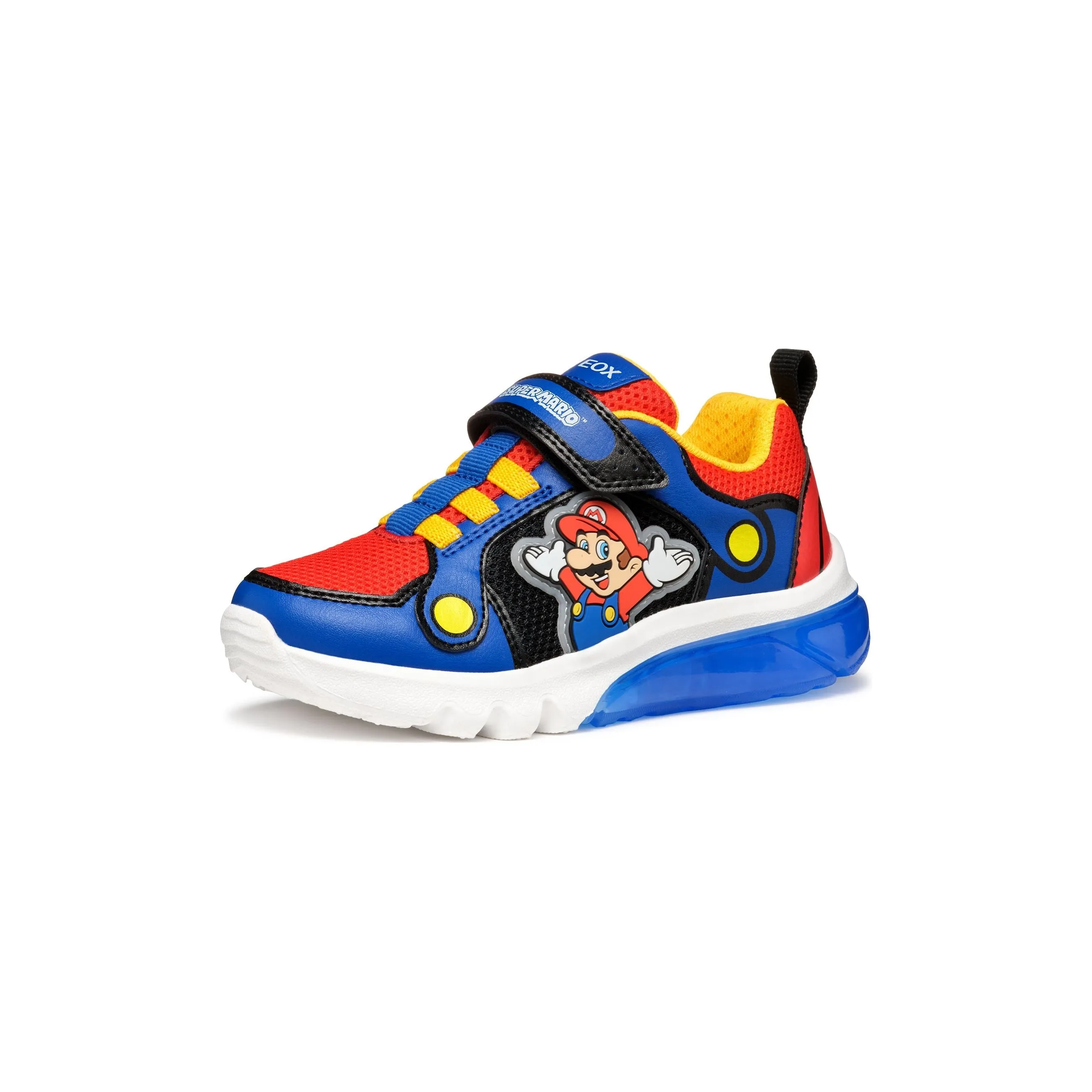 GEOX Ciberdron - Kids Super Mario Light-Up Velcro Trainer