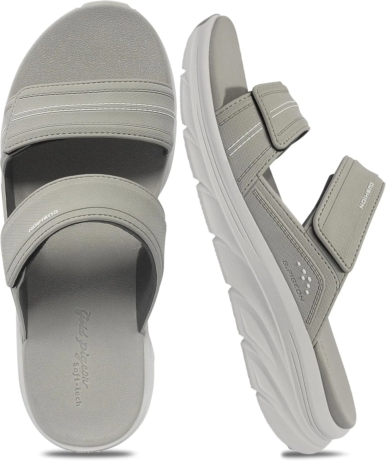 Gold Pigeon Shoes EVA Anti-Fatigue Ultra-Cushion Unisex Slide Sandals Adjustable Straps