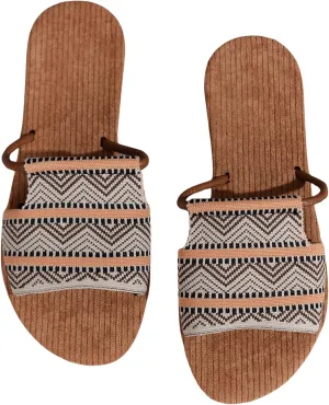GORGLITTER Women's Boho Beach Sandals Dress Flats Open Toe Flip Flops Slides Shoes