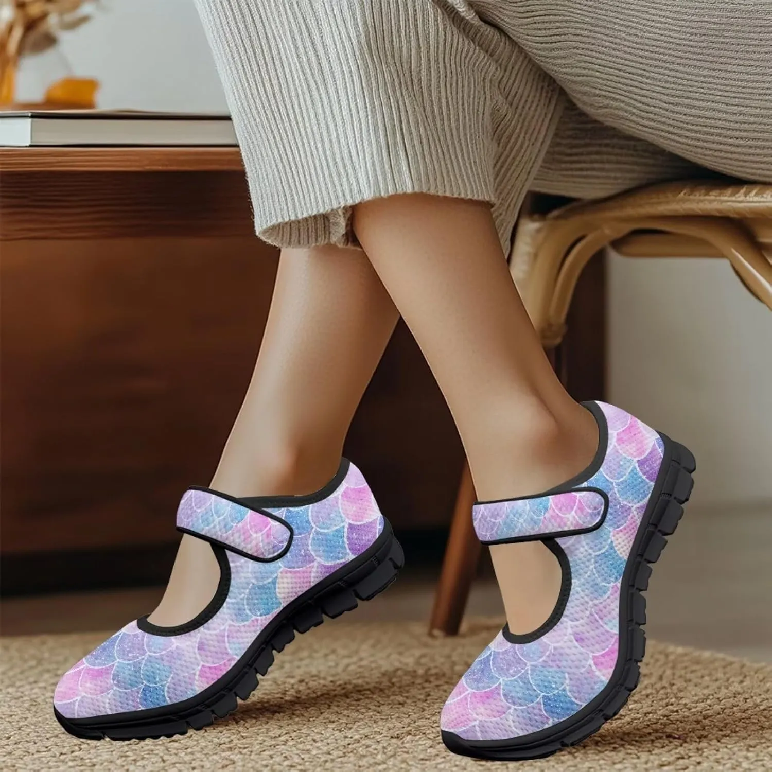 Howilath Heart Love Women's Ballet Flats Round Toe Mary Janes Casual Flats Shoes Ballerina Shoes for Party Wedding Work