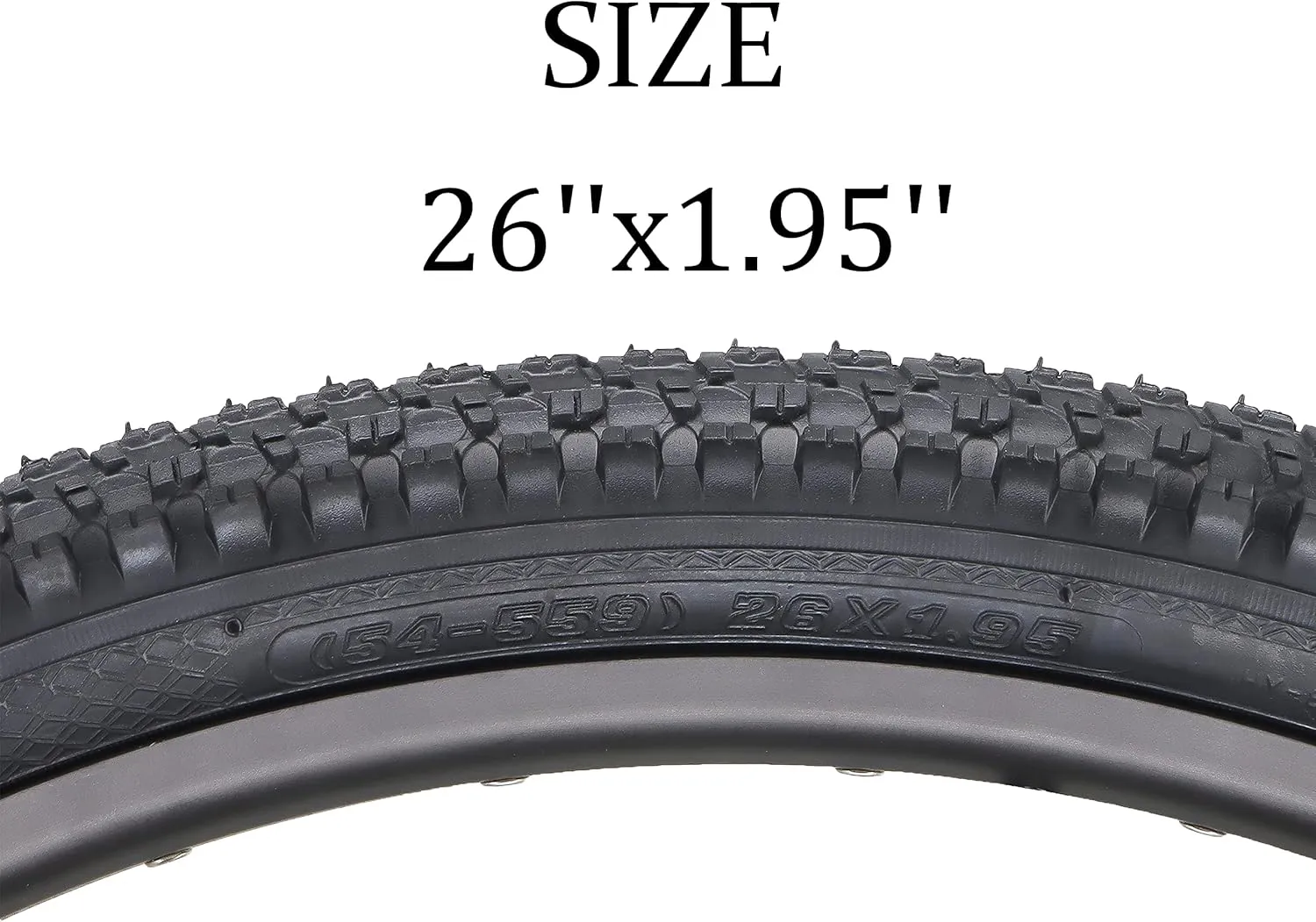 Hycline 2-Pack Mountain Bike Tires: 20/24/26/27.5-inch Folding Replacement Puncture-Resistant Butyl Rubber High-Density Bicycle Tires with Tire Levers for MTB Street Trail Adventures