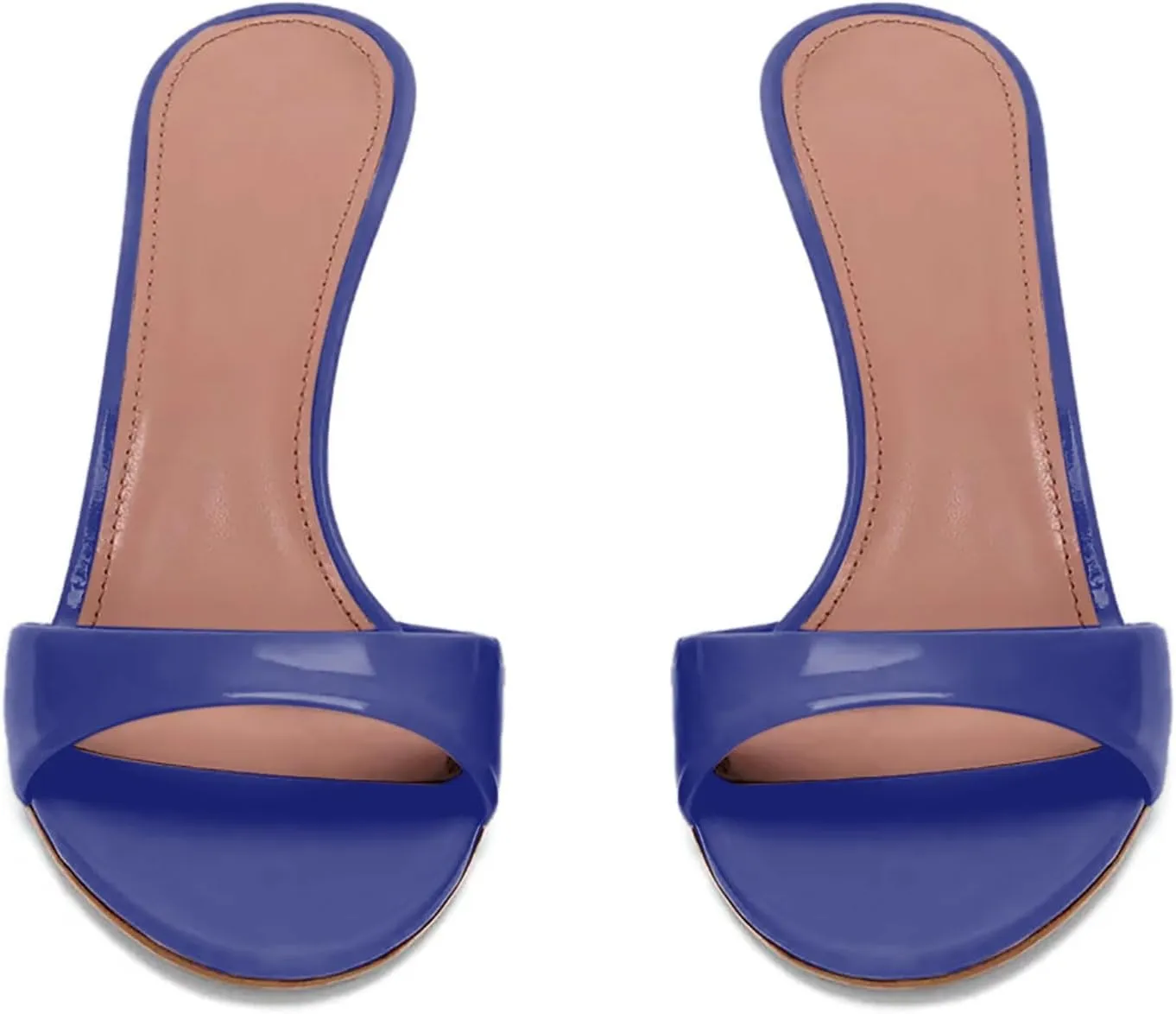 iadore Mule Heels For Women,3 Inch Women Heeled Sandals Round Toe Stilettos Slides Dress Shoes For Party Evening Size 5-12 US