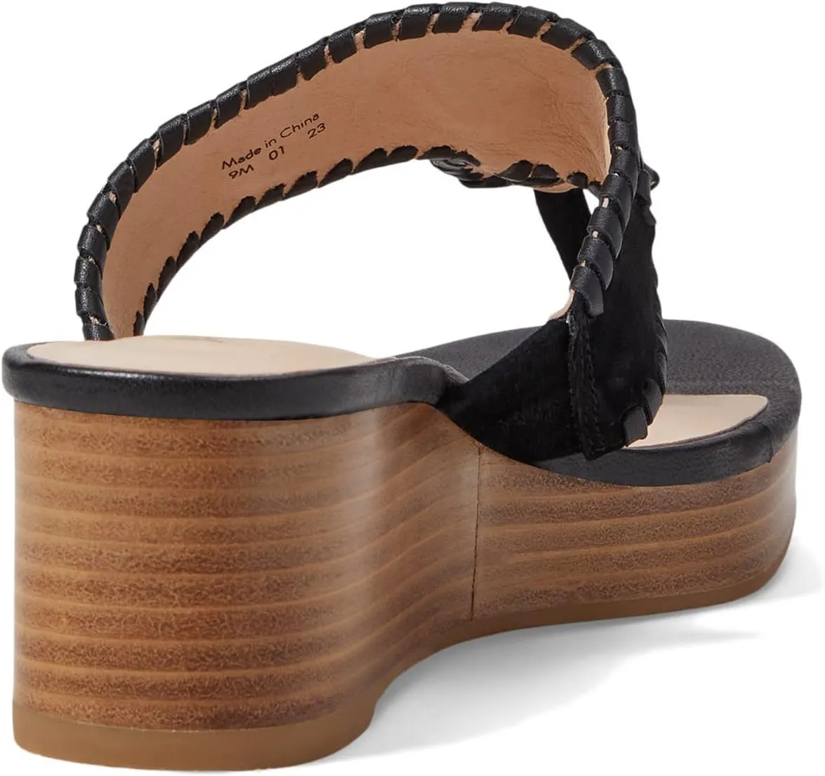Jack Rogers Women's Jacks Mid Wedge-Suede/Stacked Sandal