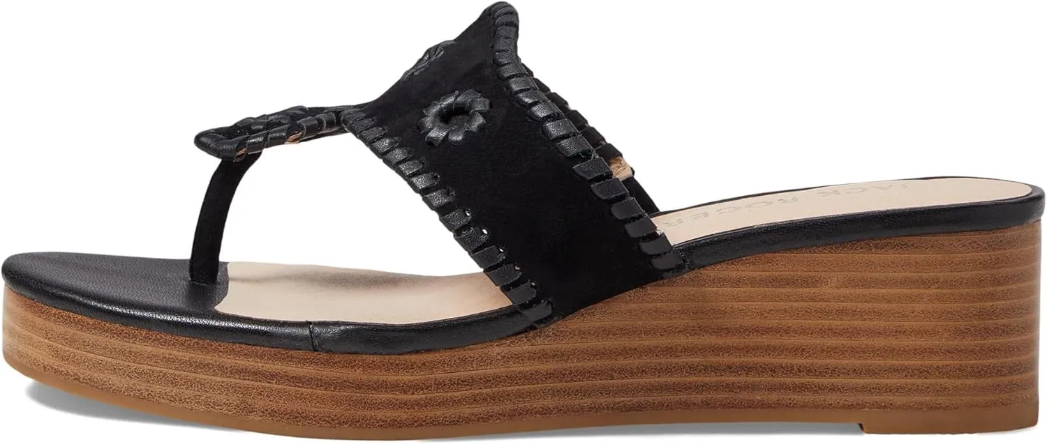 Jack Rogers Women's Jacks Mid Wedge-Suede/Stacked Sandal