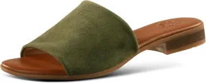 JATAREA Women’s Slip-On Leather Flat Sandals with Round Open Toe | Classic and Trendy Slippers - CAVERY