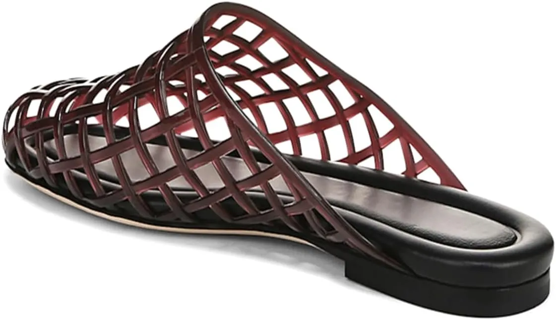 Jelly Shoes for Women Mesh Jelly Sandals Slides Closed Toe Flats Slip on Round Toe Summer Beach Slippers Mules