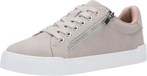 Jeossy Women's Flat Low Top Casual Fashion Sneakers Round Toe Shoes with Zipper