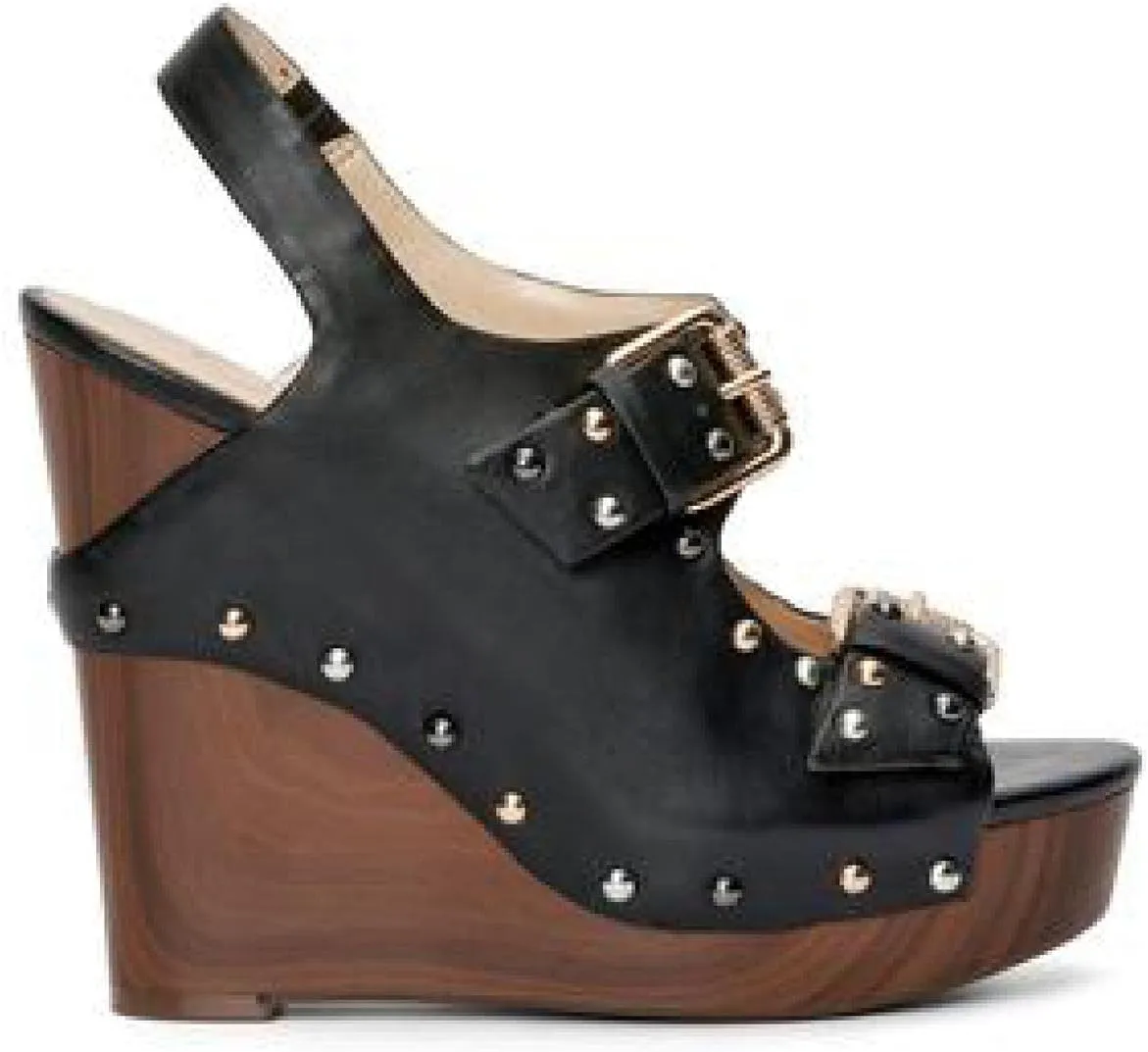 Jessica Simpson Tymina Women's Studded Leather Platform Wedge Sandals