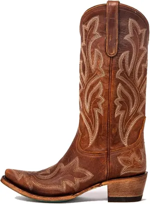 Ladmiple Fringe Boots For Women Boho Cowboy Boots Cowgirl Mid Calf Western Ankle Boots Pull on Fashion Short Booties Walking Shoes