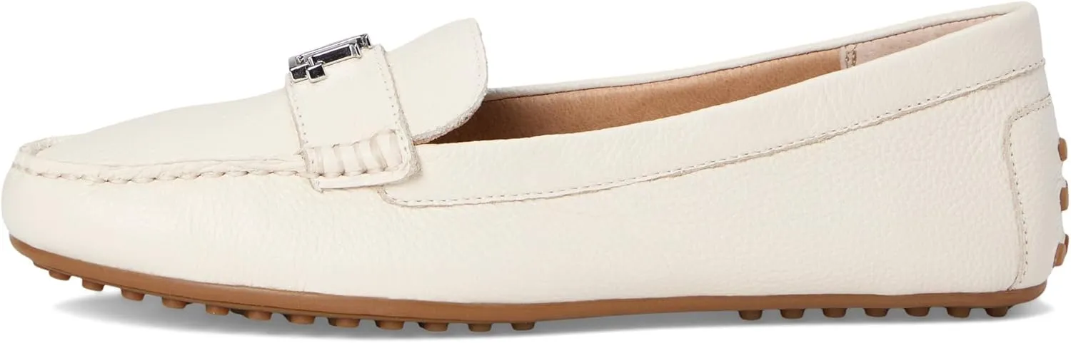 Lauren Ralph Lauren Women's Barnsbury Pebbled Leather Driver Loafer Flat
