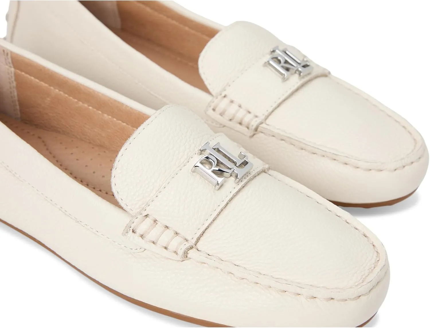 Lauren Ralph Lauren Women's Barnsbury Pebbled Leather Driver Loafer Flat