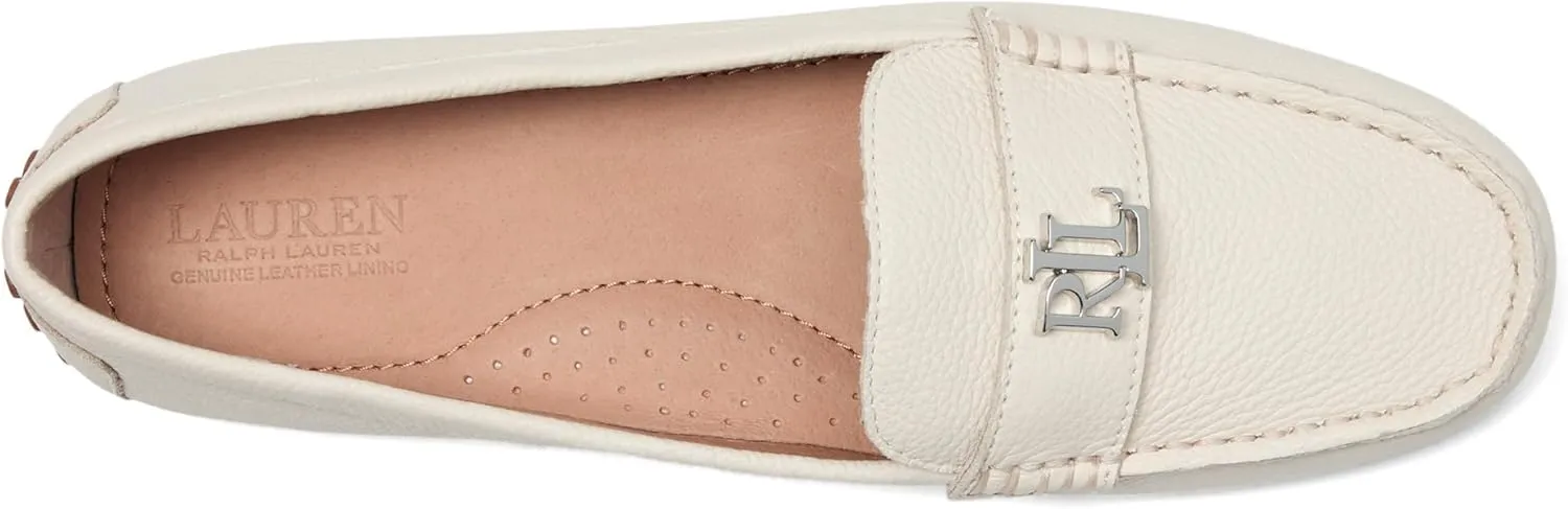 Lauren Ralph Lauren Women's Barnsbury Pebbled Leather Driver Loafer Flat