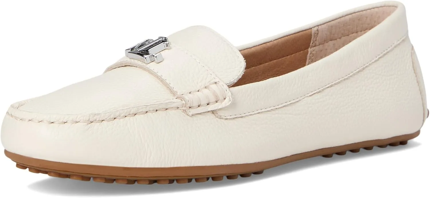 Lauren Ralph Lauren Women's Barnsbury Pebbled Leather Driver Loafer Flat