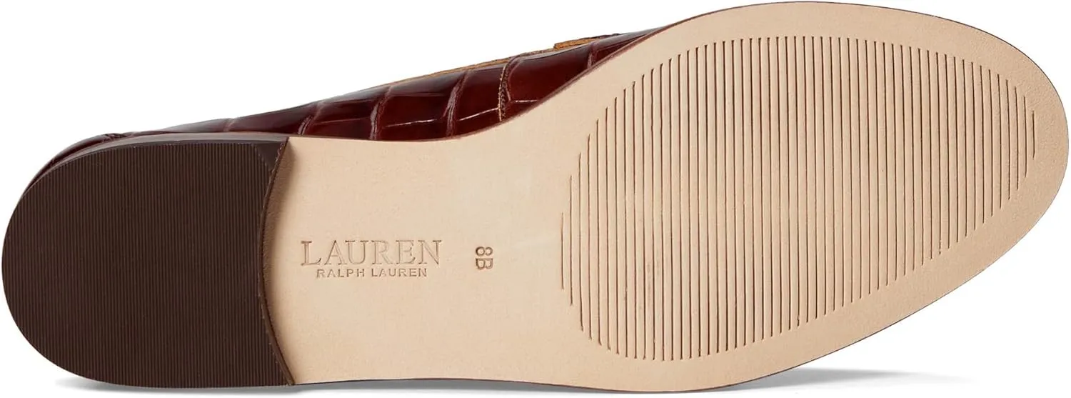 Lauren Ralph Lauren Women's Wynnie Crocodile-Embossed Leather Loafer Penny