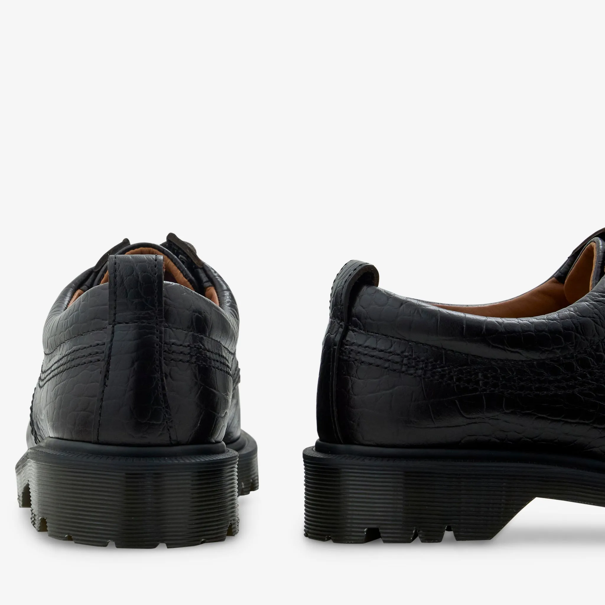 Lowell Dark Brown Aniline Croc Emboss