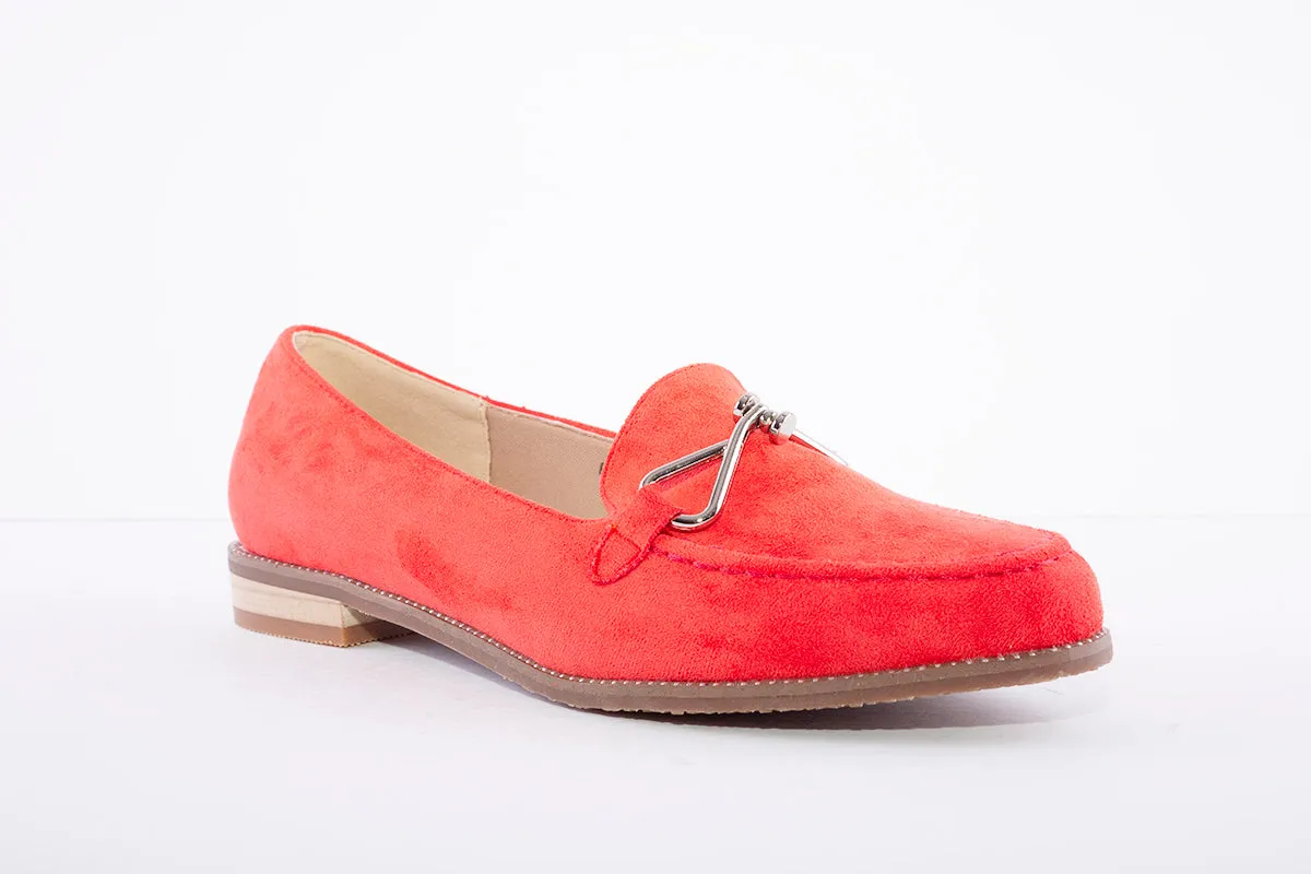 LUNAR - FLC252 SLIP ON SHOE - ORANGE SUEDE