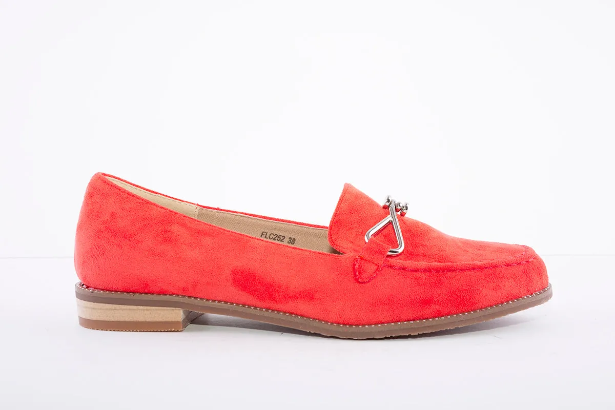 LUNAR - FLC252 SLIP ON SHOE - ORANGE SUEDE