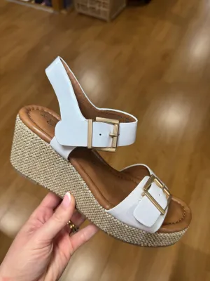 Marco Tozzi White Wedge Sandal