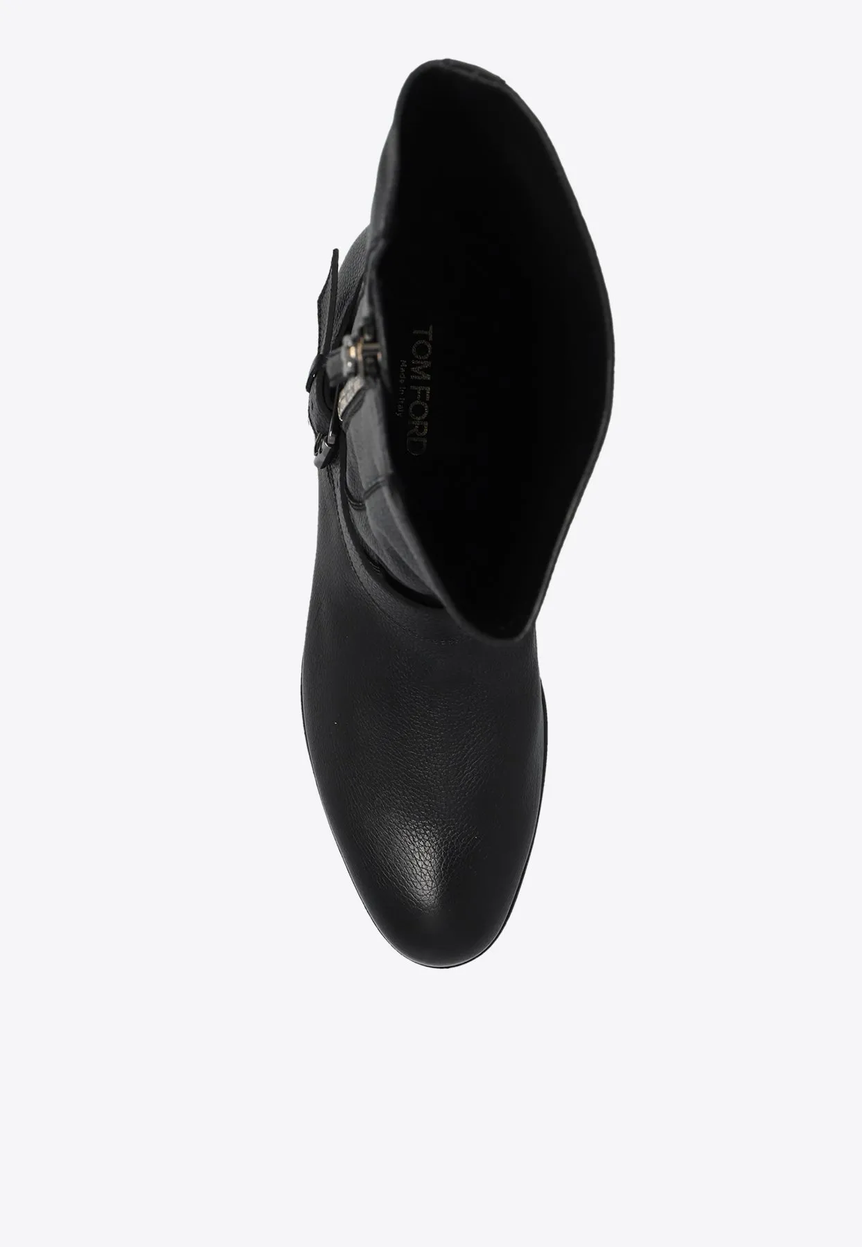 Marianne Grained Leather Mid-Calf Boots