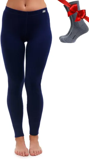 Merino Wool Base Layer Women Pants 100% Merino Wool Leggings Heavyweight, Midweight, Lite Thermal Underwear Bottom and Socks