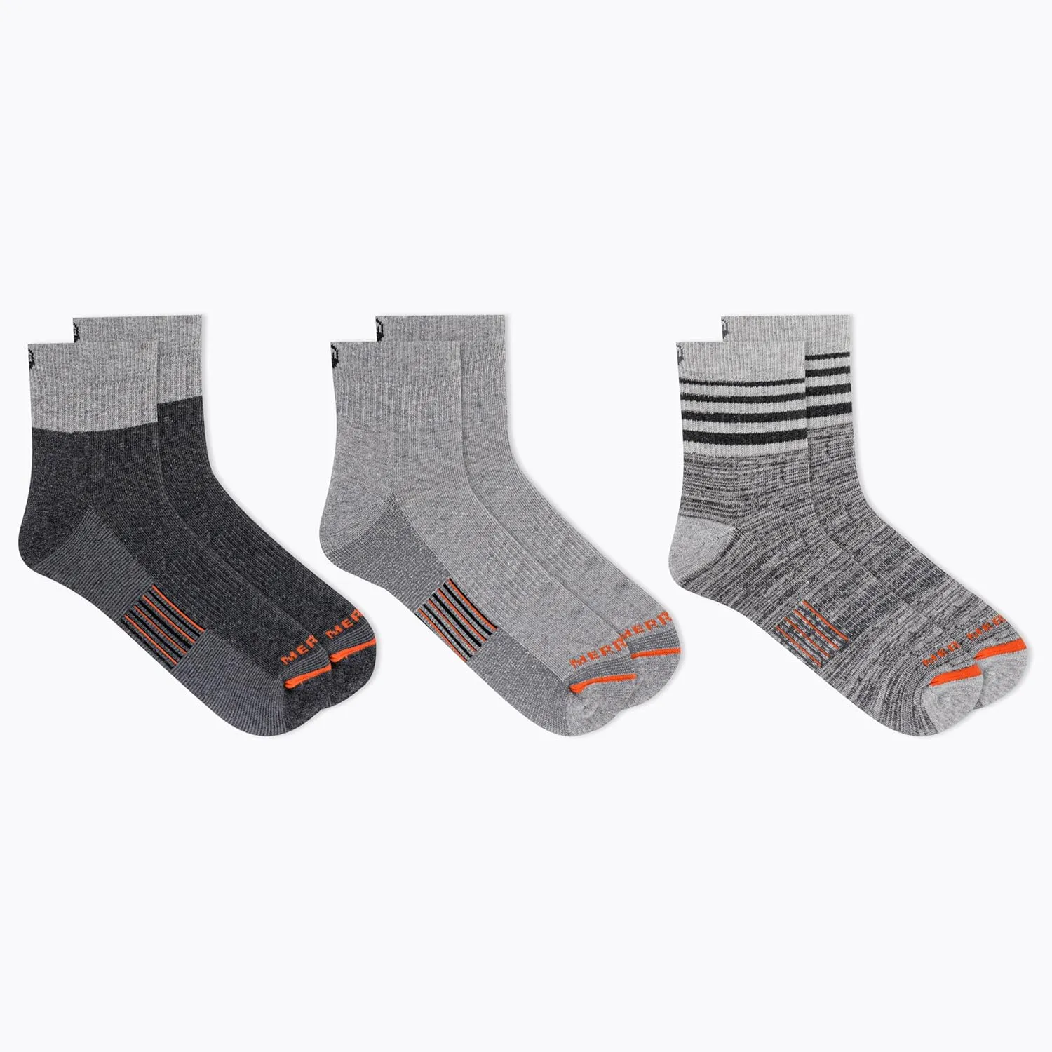Merrell Men's and Women's Merino Wool Work Socks-3 Pair Pack-Arch Support