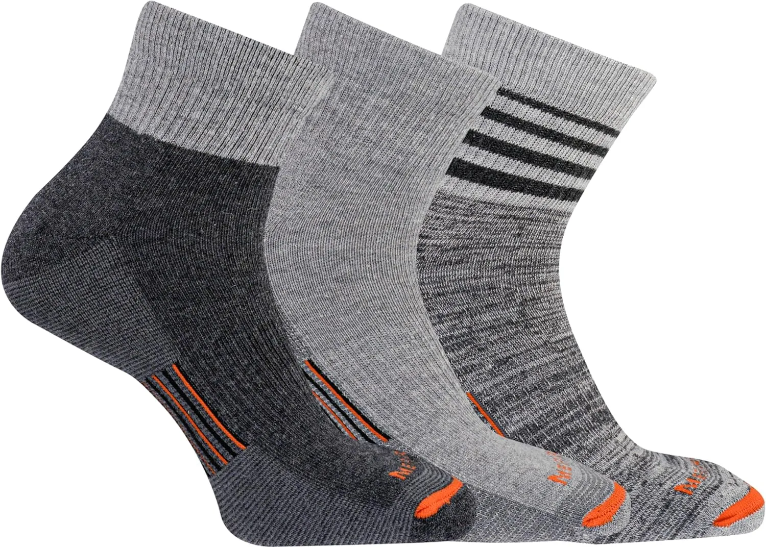 Merrell Men's and Women's Merino Wool Work Socks-3 Pair Pack-Arch Support
