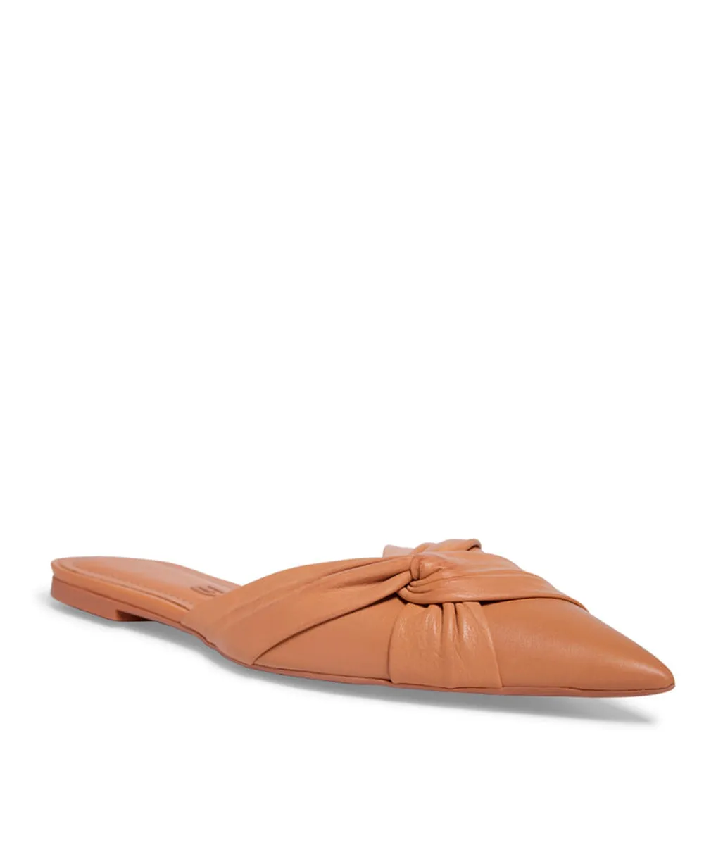 Mule Santa Lolla Marrom Cognac Nó Bico Fino