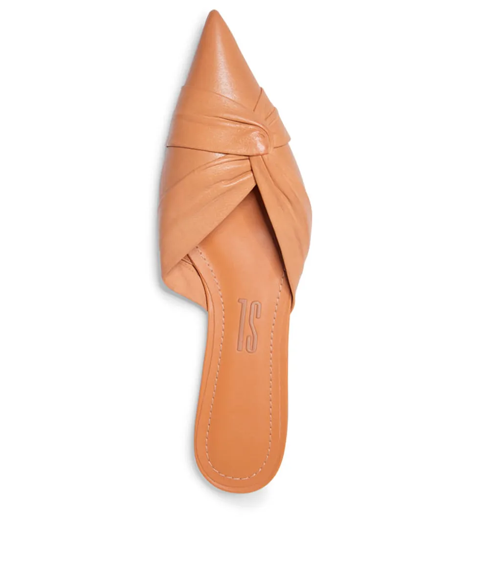 Mule Santa Lolla Marrom Cognac Nó Bico Fino