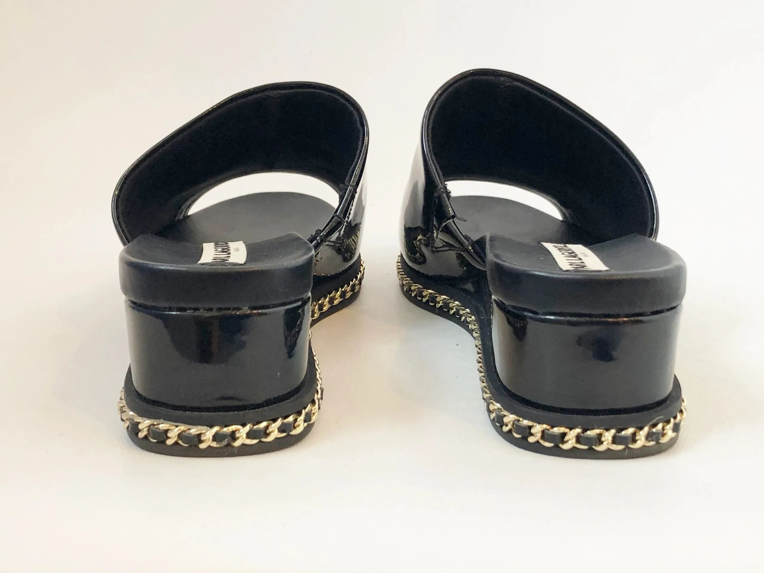 NEW Karl Lagerfeld Patent Leather Adelela Slide Size 6