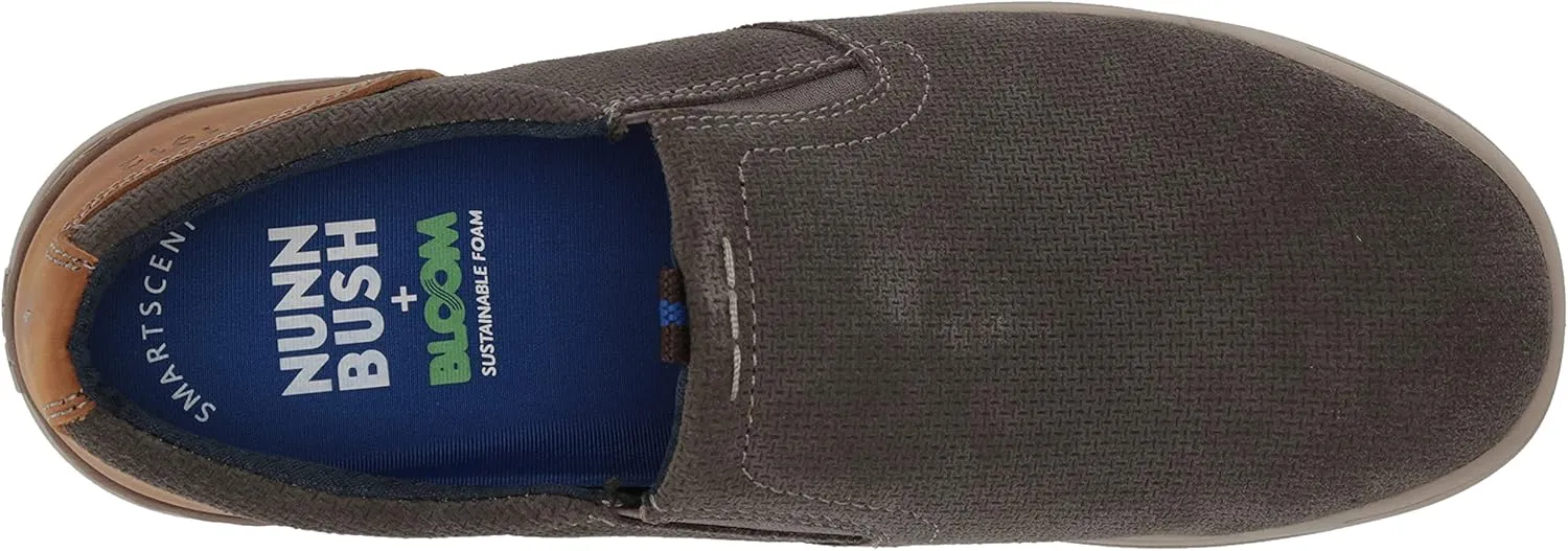 Nunn Bush Men's Tour 2.0 Plain Toe Slip-on Loafer with Kore Comfort Technology