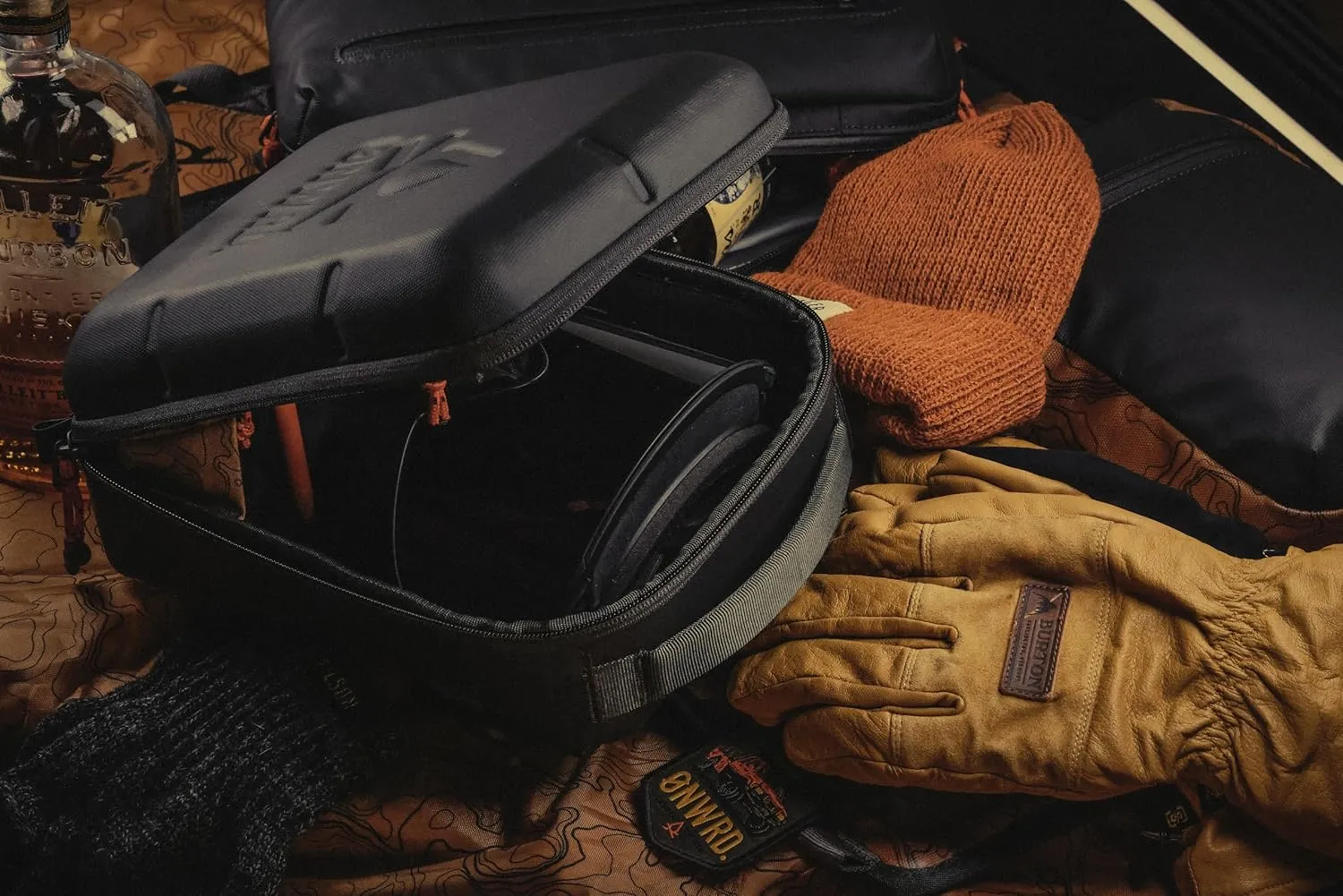 ØNWRD Protective Case – Hard Shell Storage Case with Fleece-Lined Pockets – Ideal for Goggles, Drones, Lenses & Tech Gear – Durable, Hinged Design for Maximum Protection
