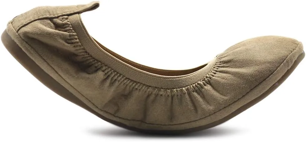 Ollio Women's Shoes Faux Suede Comfort Ballet Flat