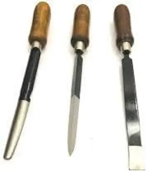 OMEX TOOLS MACHINIST'S SCRAPER 3 PIECE SET 6" I FLAT/HALF ROUND/TRIANGLE I MADE IN INDIA