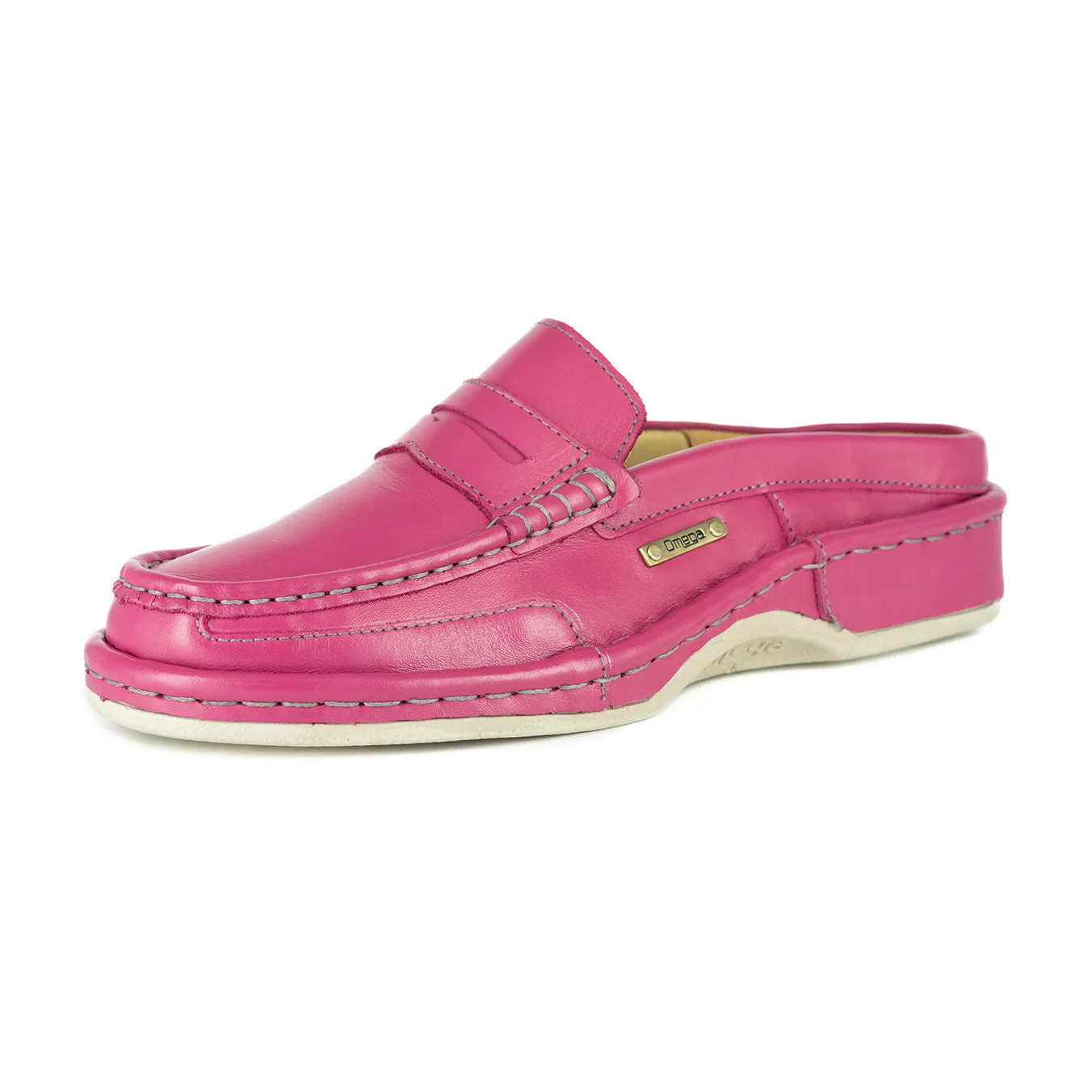 OMOM388 : Leather Mule in Aurora Soft Saddle Leather